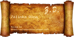 Zelinka Dina névjegykártya